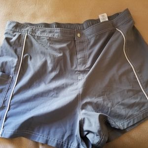 Gray swim shorts